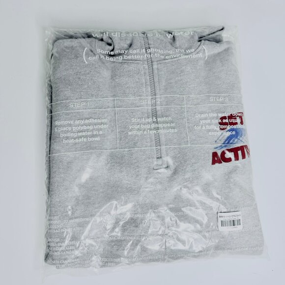 Set Active Staple Quarter Zip Midweight Sweatshirt Mountain Heather Grey NWT New - Picture 4 of 12